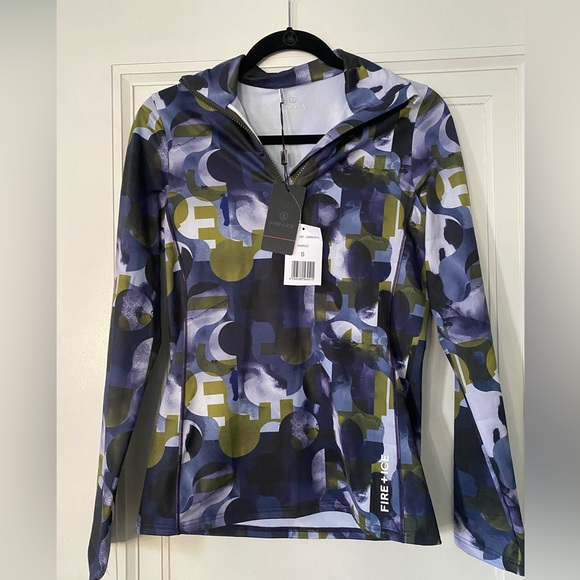 NWT Fire and ice brand hoodie. Size small. Purple, green and white - Picture 1 of 4